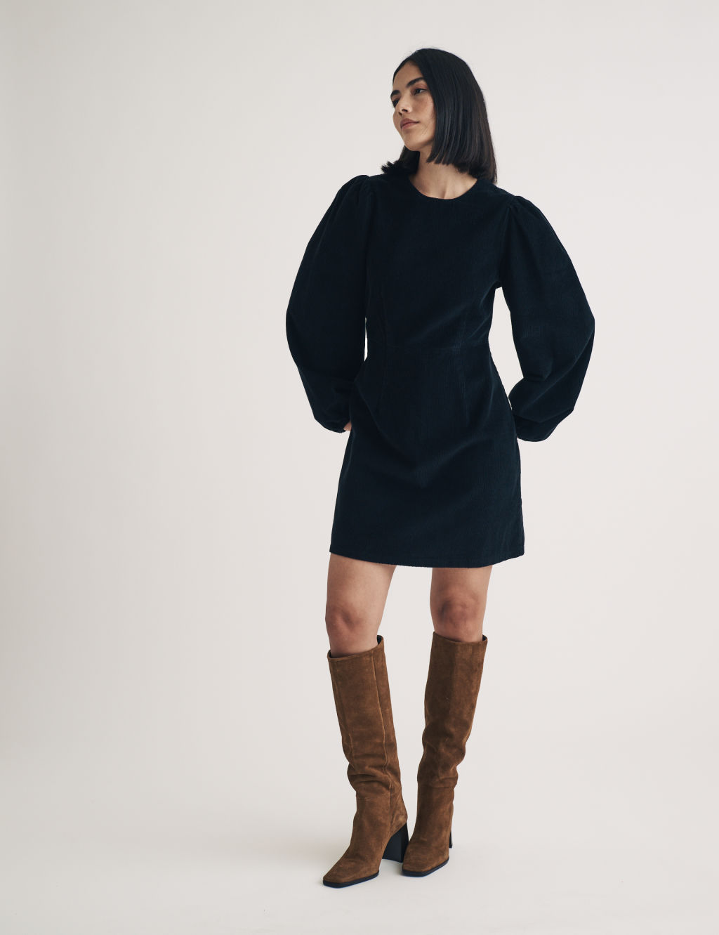 Pure Cotton Mini Waisted Dress
