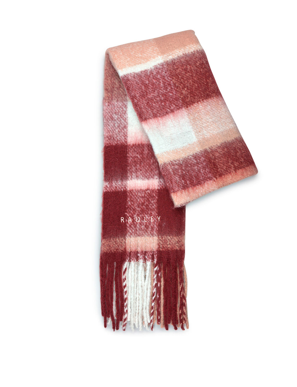 Checked Tassel Scarf