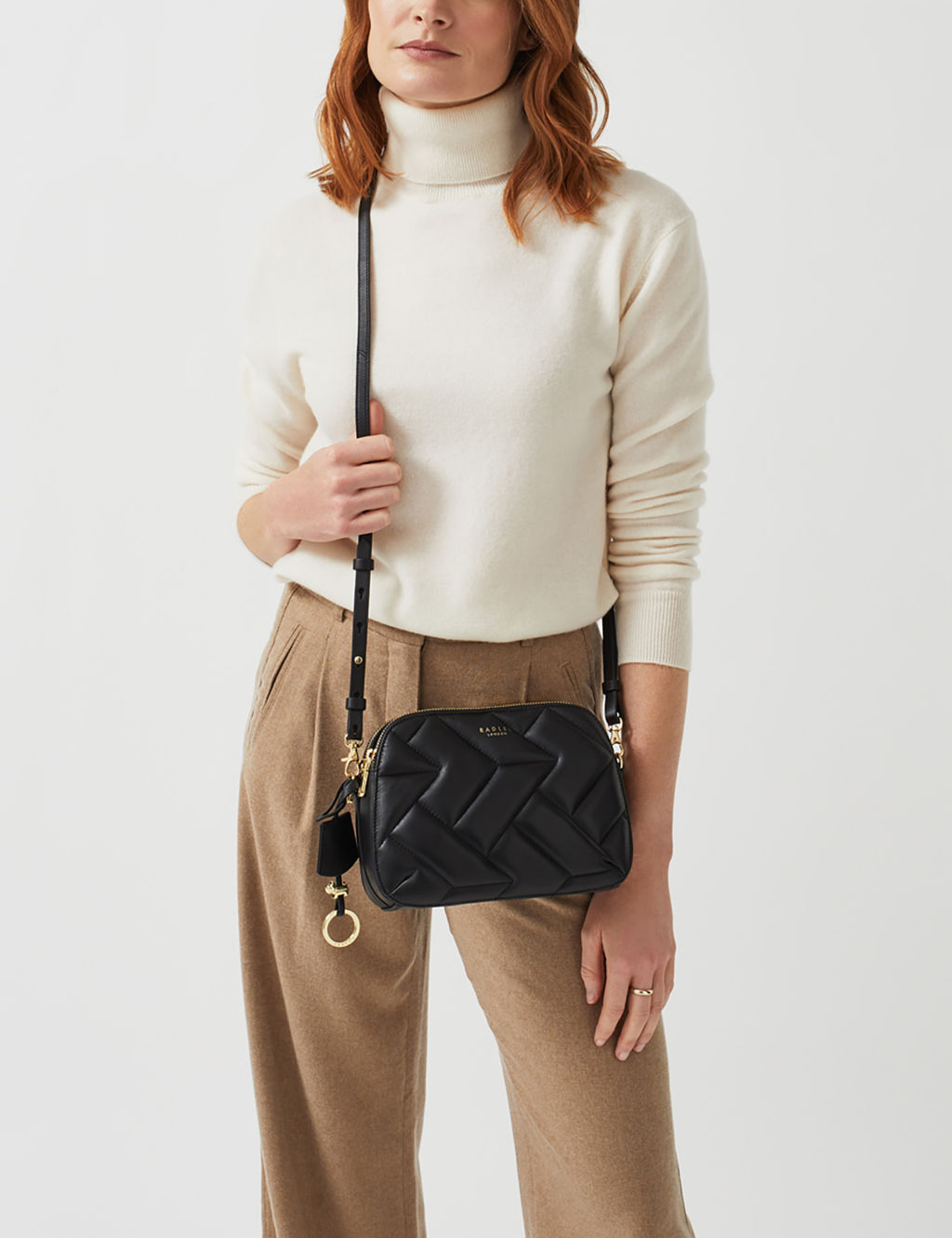 Dukes Place Leather Quilted Cross Body Bag