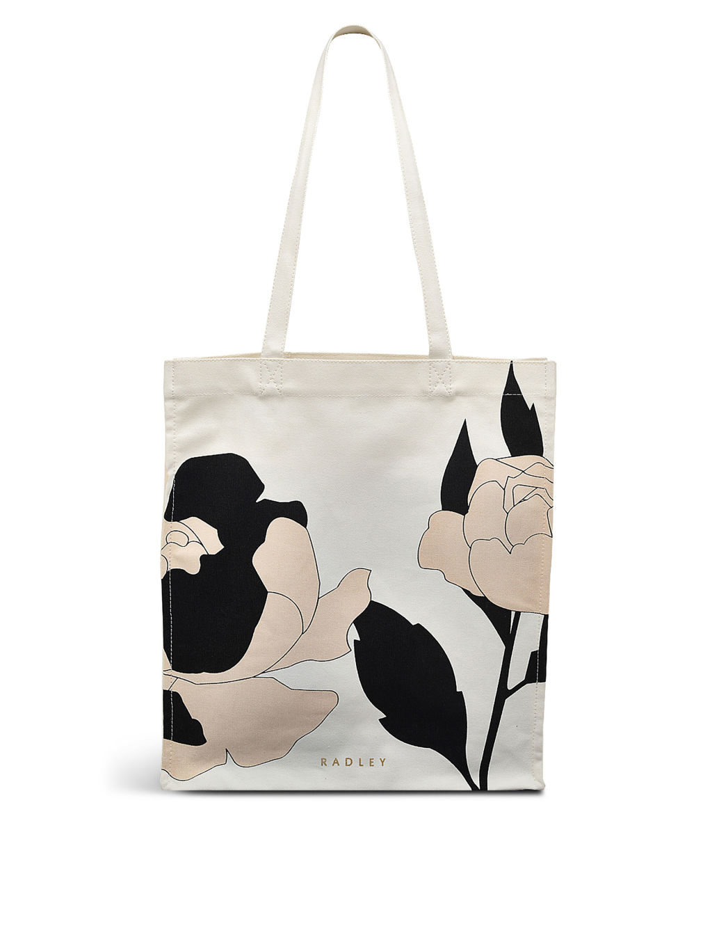 Mono Rose Canvas Tote Bag