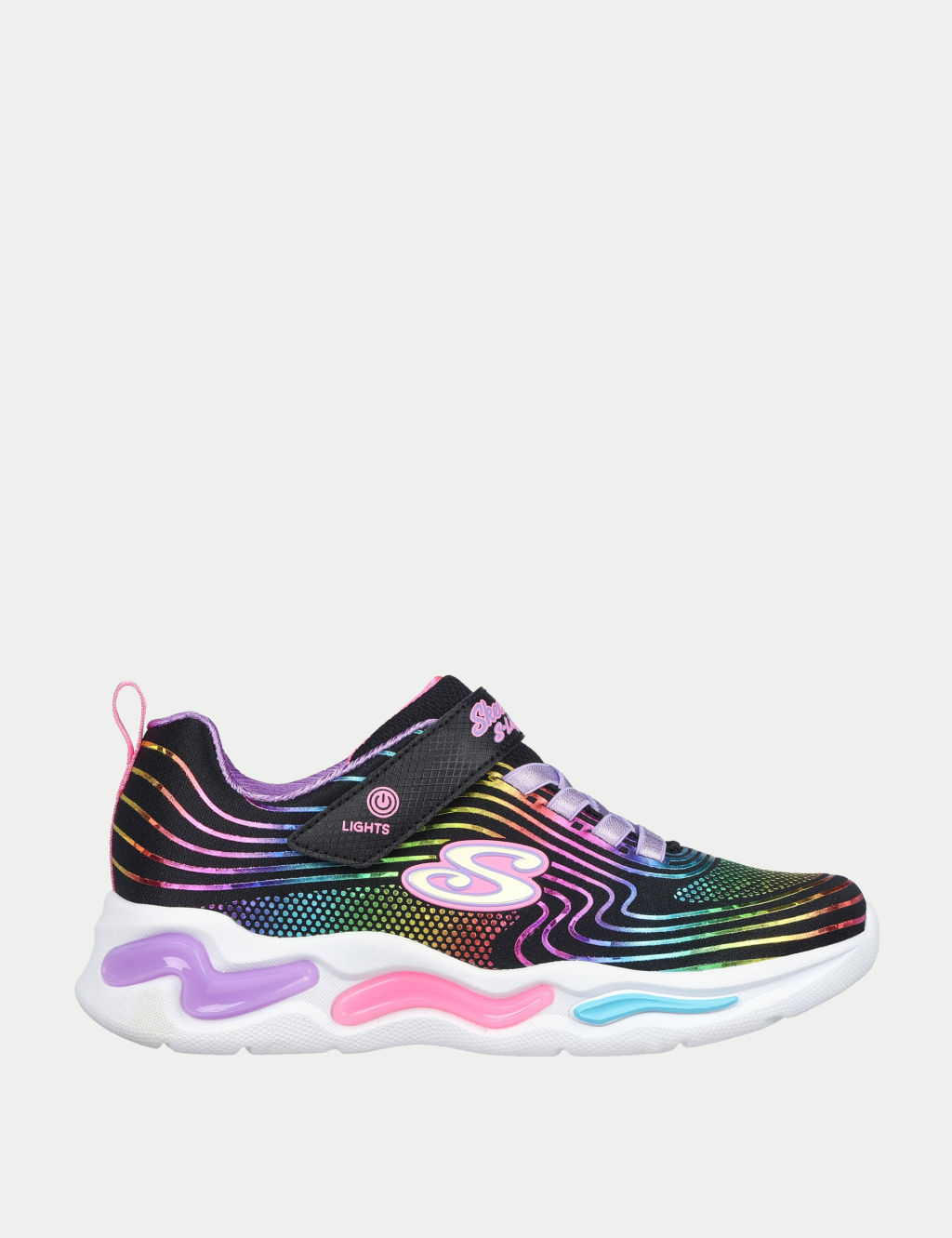 Rainbow Light Up Trainers (9.5 Small - 3 Large)