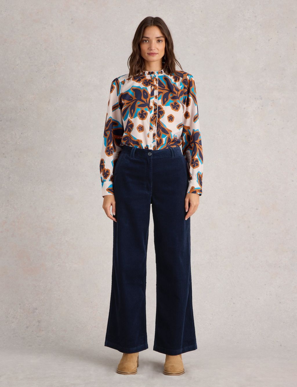 Cord Wide Leg Trousers