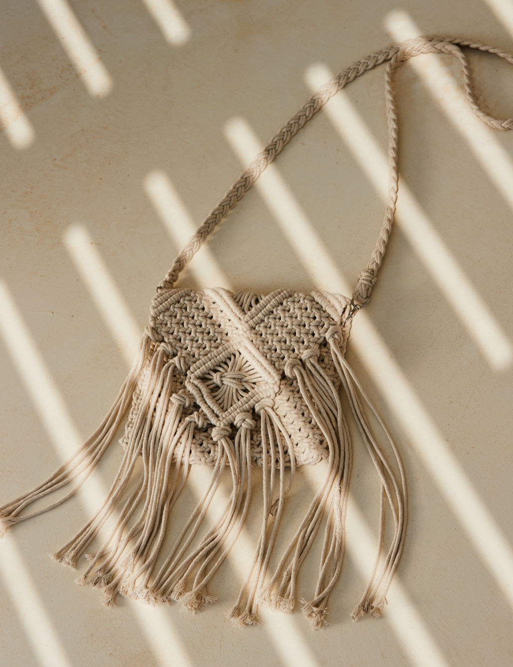 Cotton Rich Macramé Cross Body Bag SOSANDAR M&S