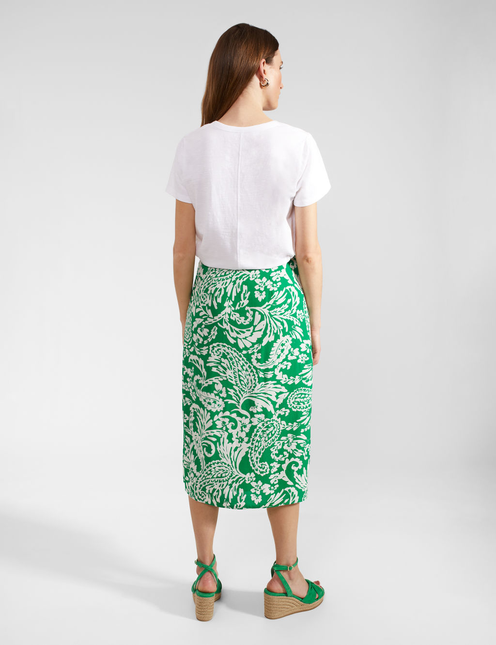 Floral Midi A-Line Skirt 4 of 6
