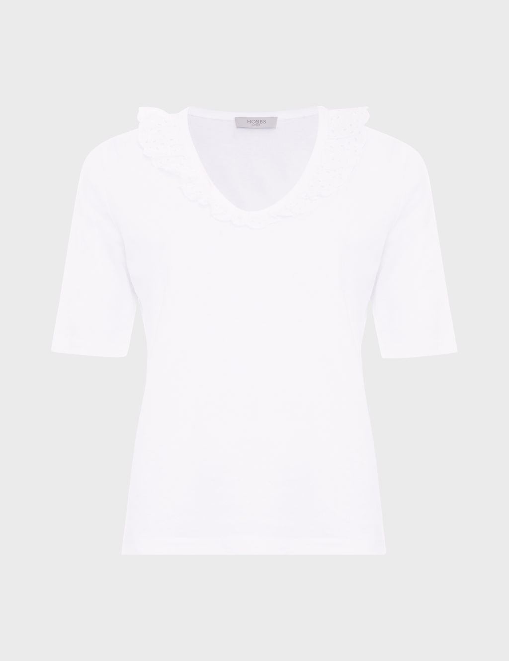 Pure Cotton V-Neck Frill Detail Top 1 of 6