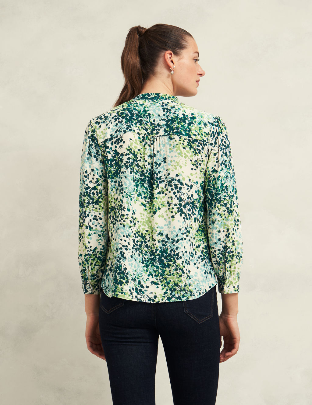 Printed Crew Neck Blouse 2 of 8