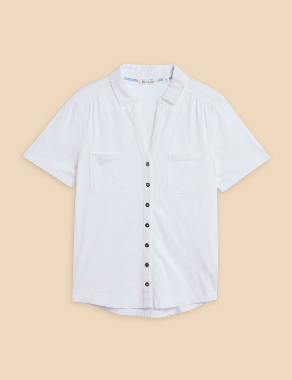 Pure Cotton Embroidered Shirt 1 of 6