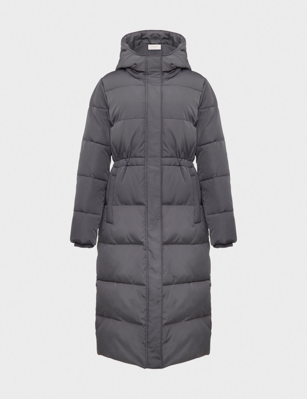 Padded Waisted Hooded Puffer Coat 1 of 8