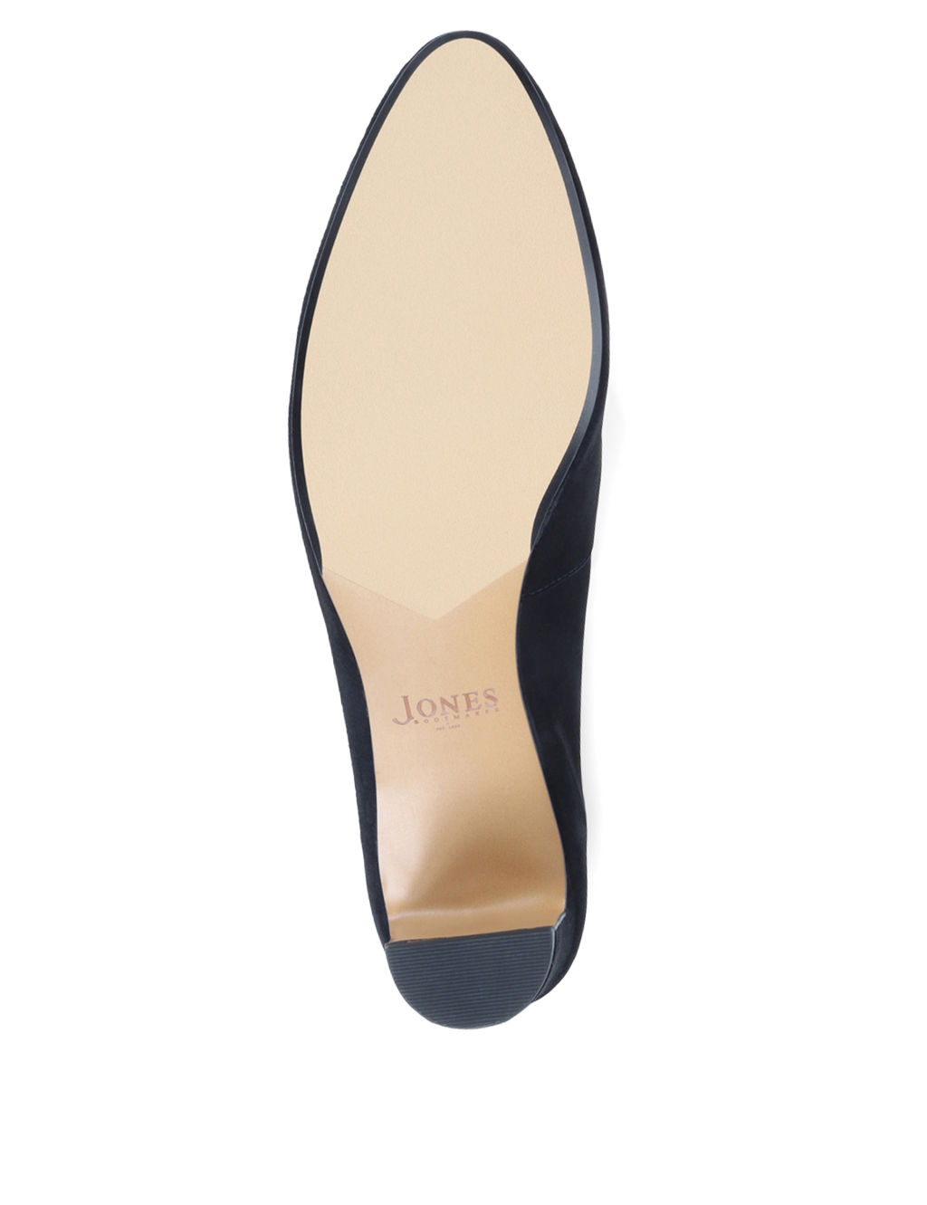 suede block heel court shoes