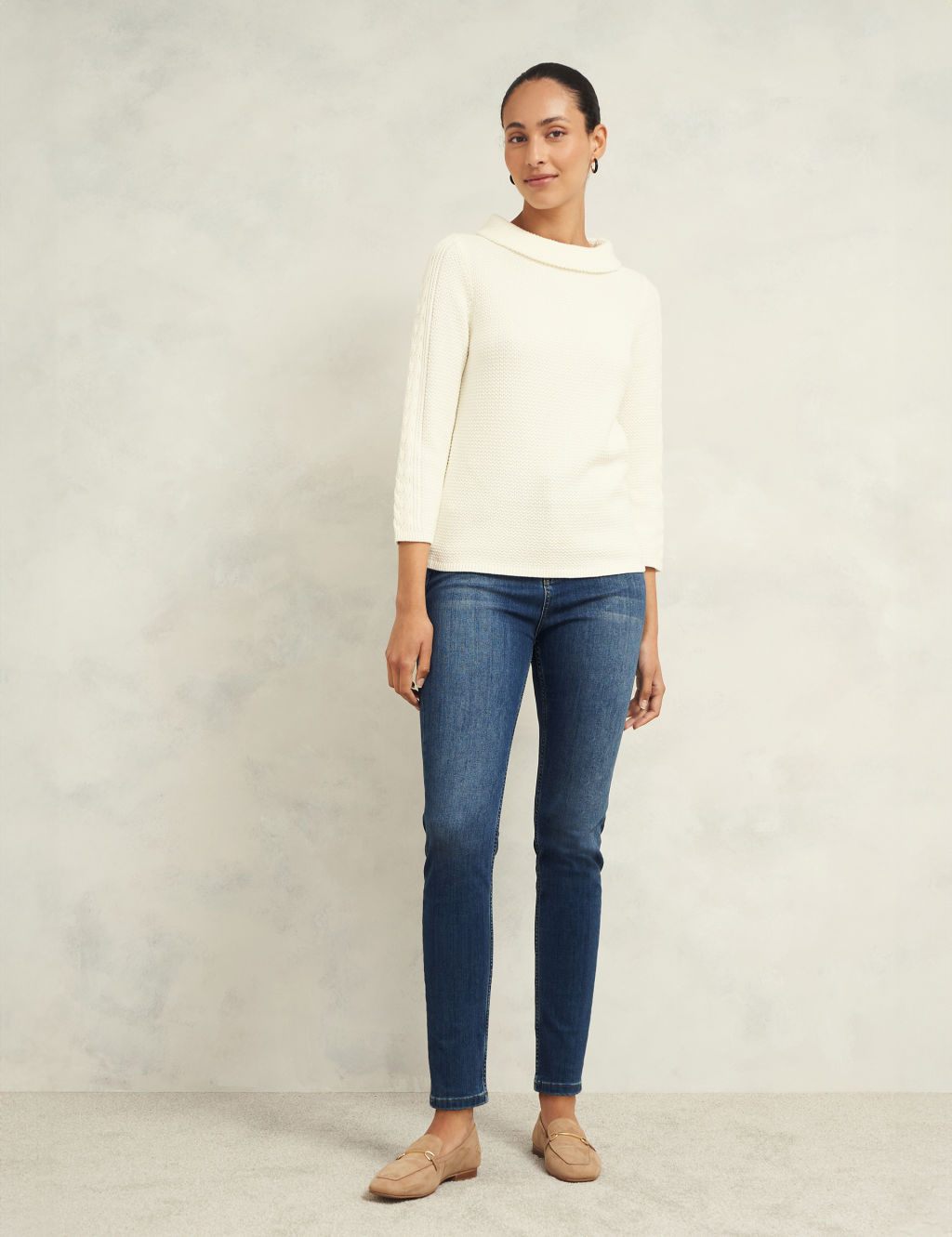 M&s ladies cream jumpers on sale