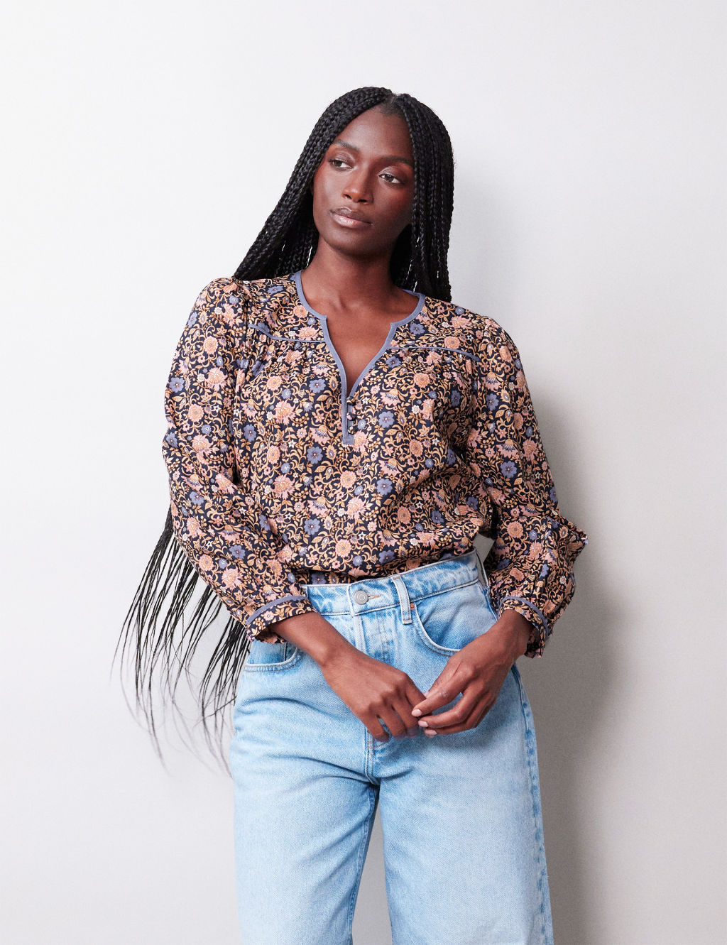 Maysen Floral Print Blouse