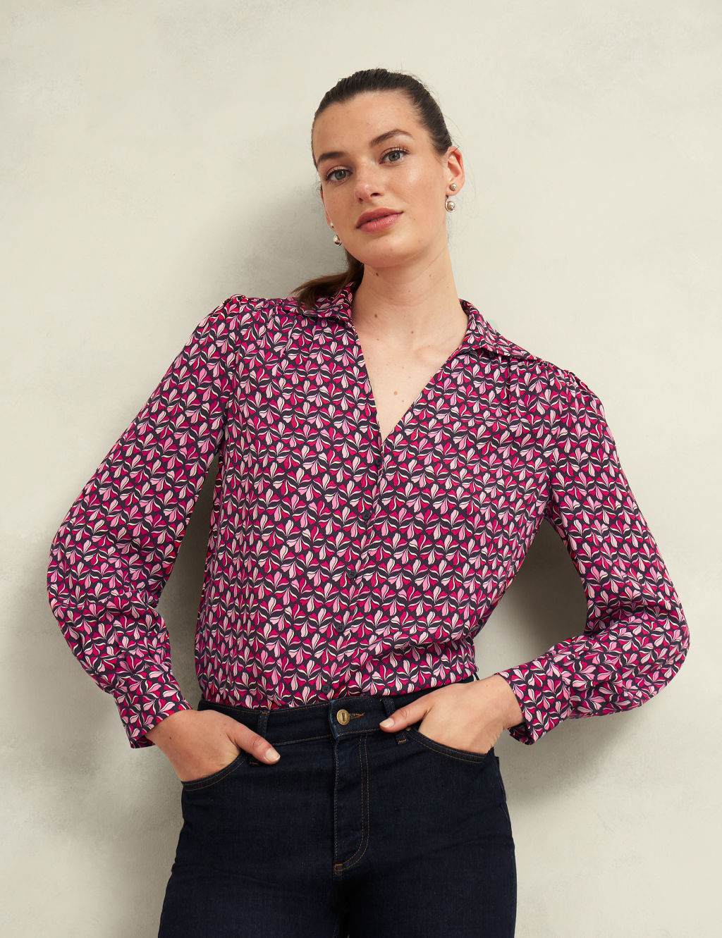 Geometric Collared Shirt