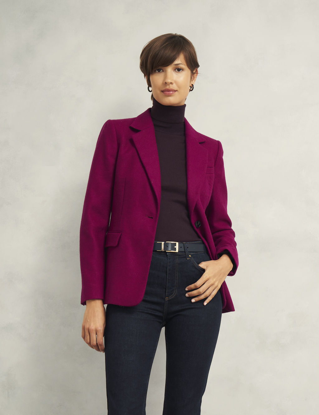 Pure Wool Single Breasted Blazer