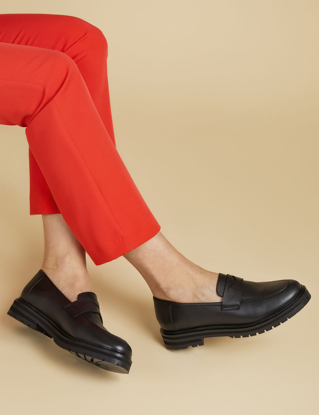 Leather Flat Loafers