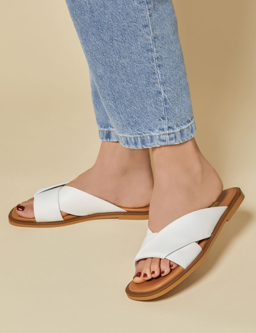 Leather Flat Mules