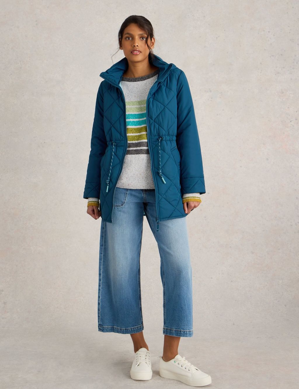 Quilted Longline Coat