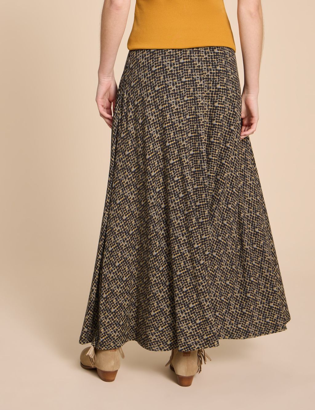 Printed Maxi A-Line Skirt 4 of 6