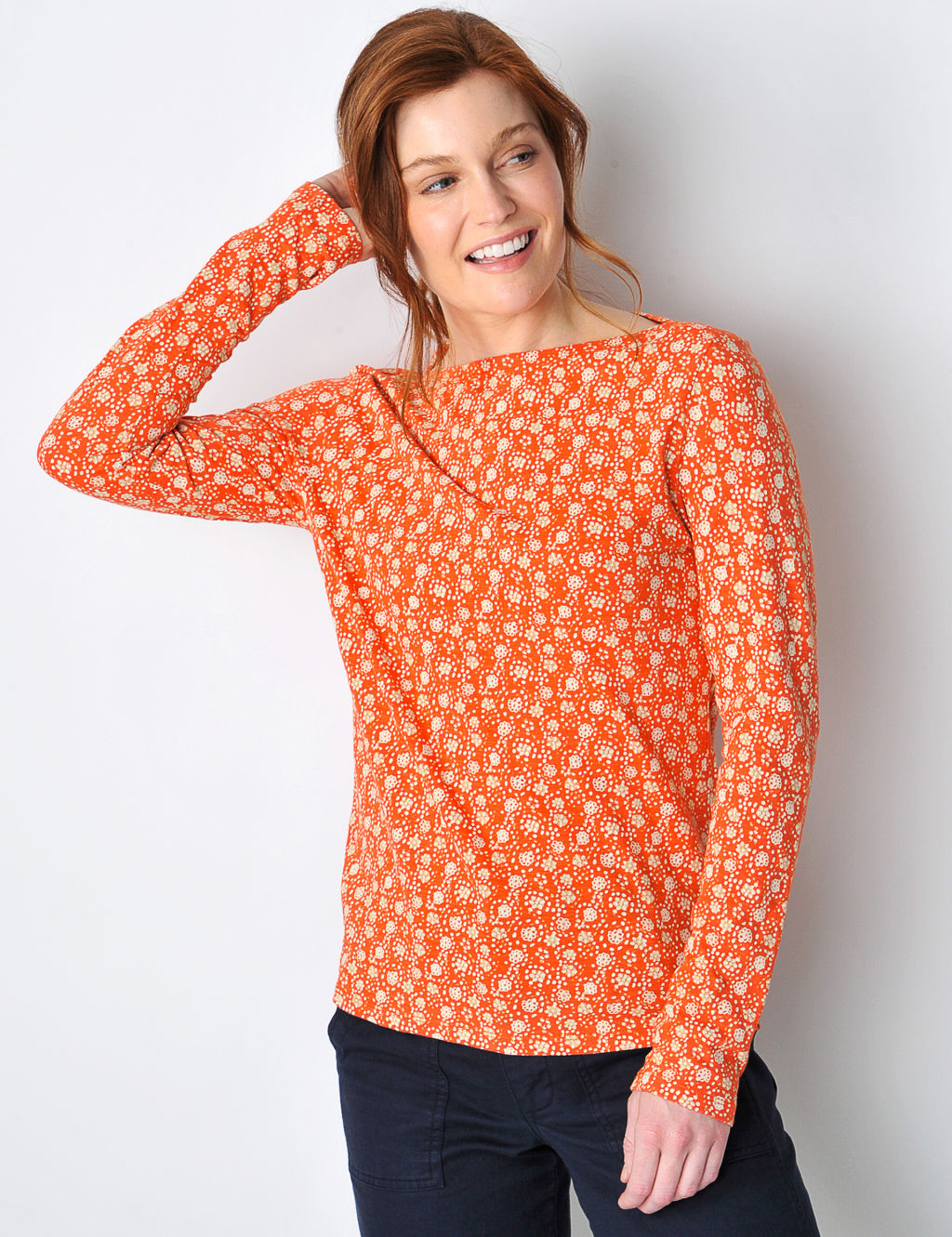 Cotton Modal Blend Ditsy Floral T-Shirt 3 of 5