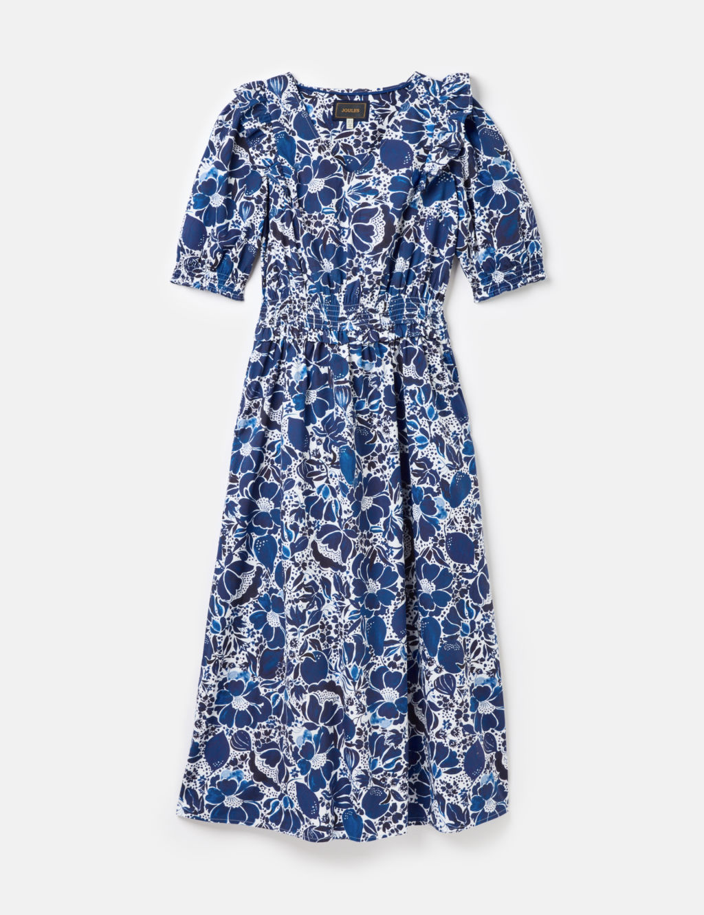 Pure Cotton Floral V-Neck Midaxi Dress | Joules | M&S