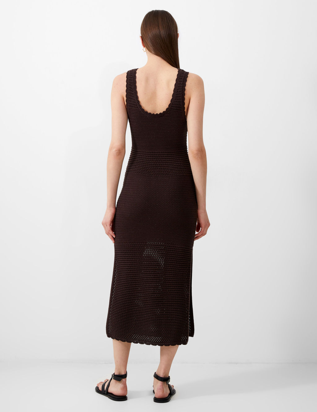 Pure Cotton Textured Midi Bodycon Dress 1 of 3