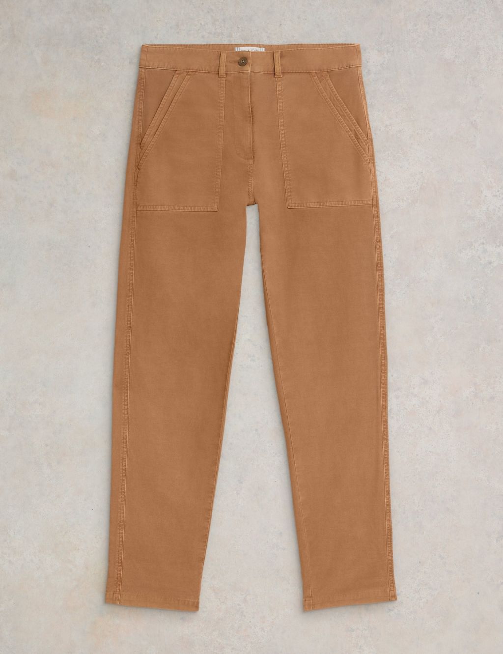 Cotton Rich Chinos with Linen 1 of 6