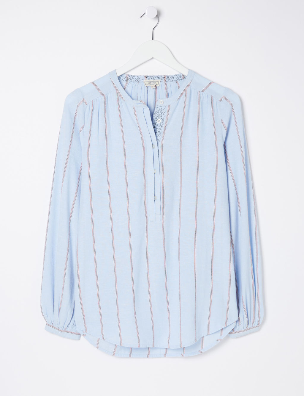 Cotton Blend Striped Blouse 1 of 5