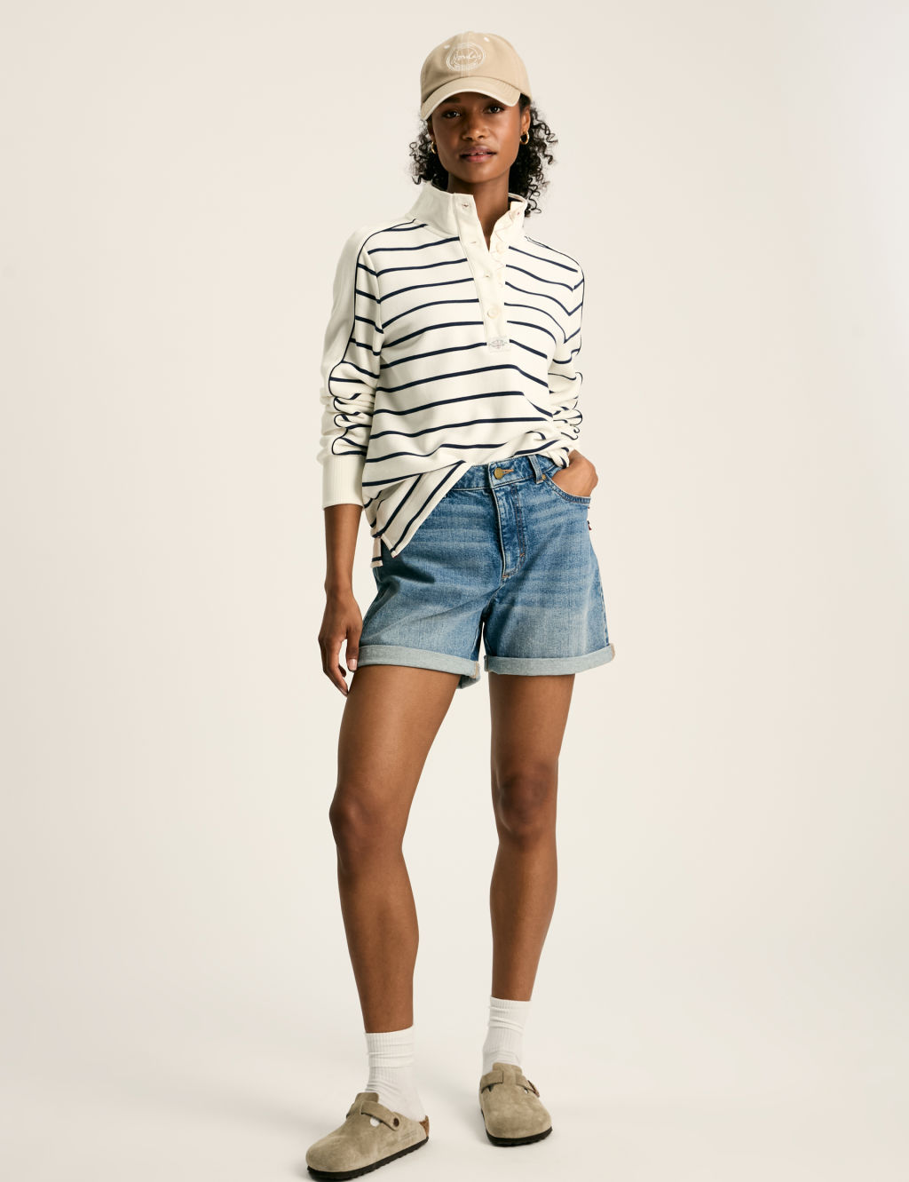 Pure Cotton Striped Sweatshirt