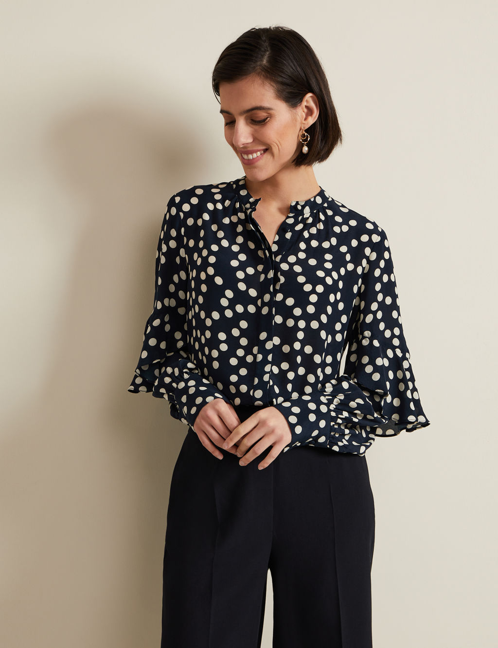 Polka Dot Frill Detail Blouse 3 of 6