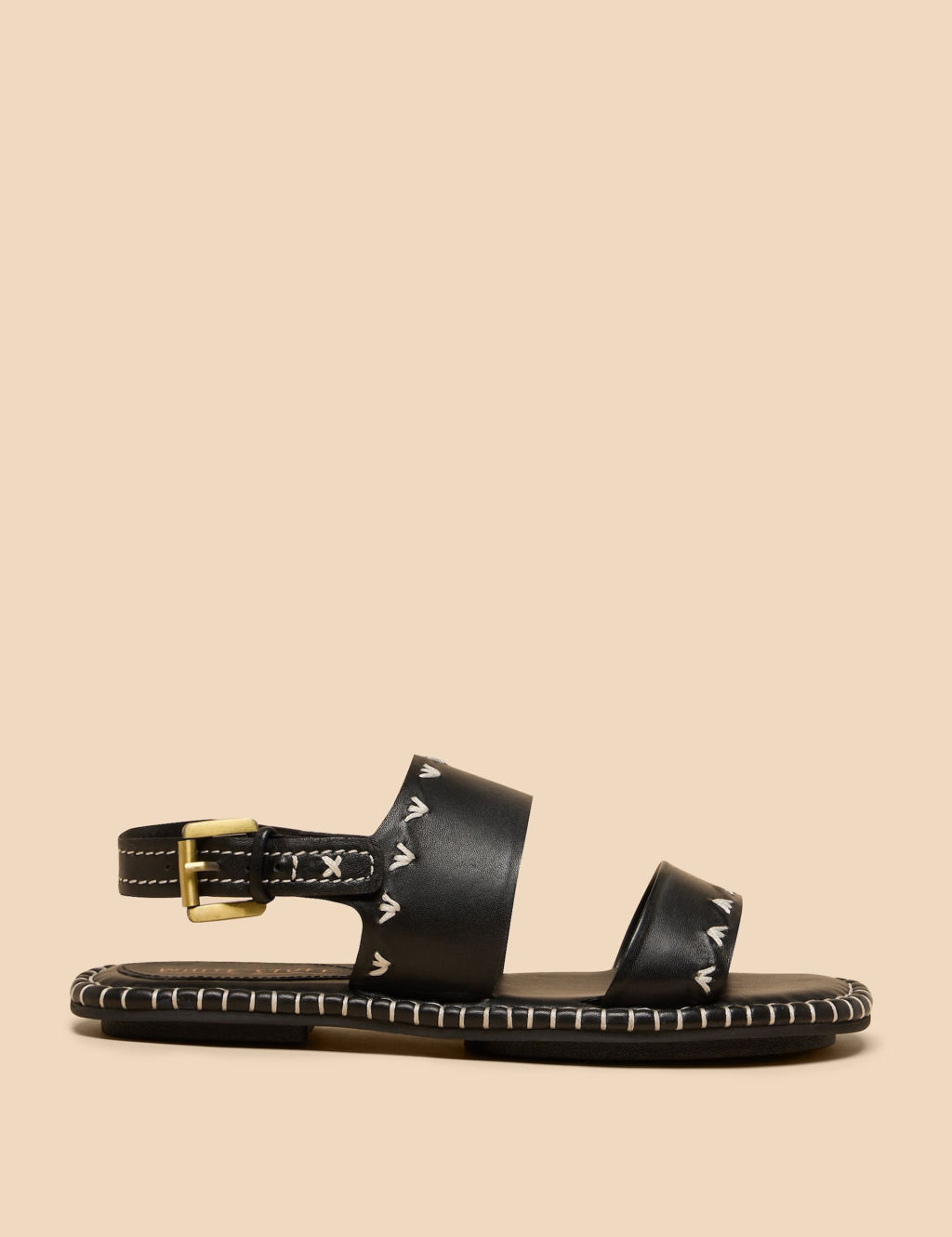 Leather Ankle Strap Flat Sandals 3 of 4