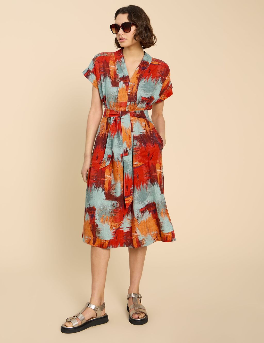 MSCH Orange Blossom Print Dress