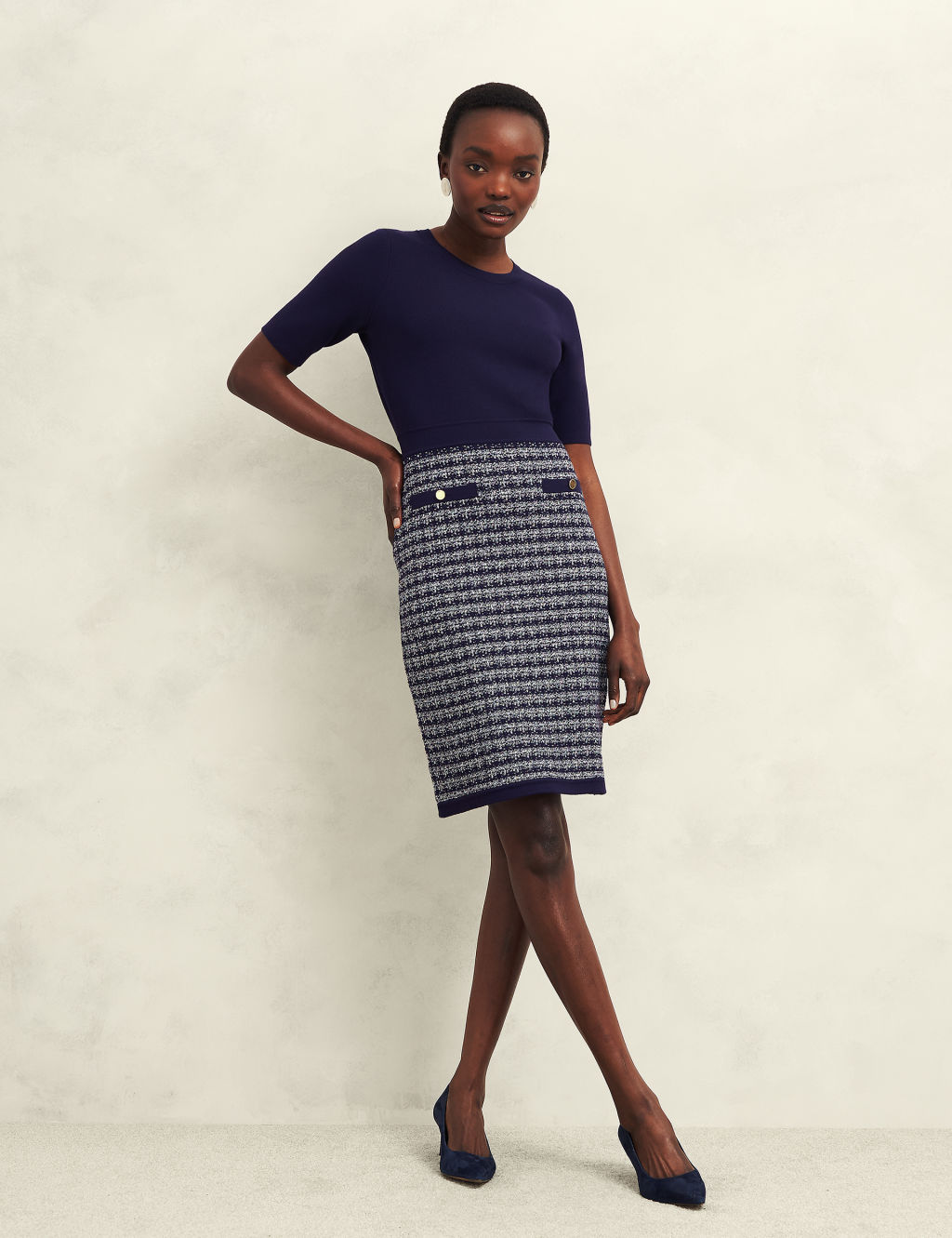 Knitted Knee Length Dress