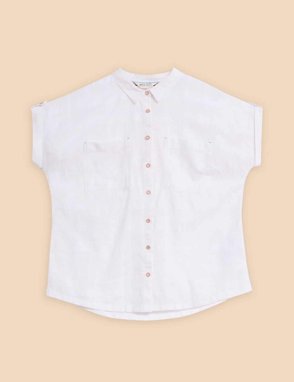 Pure Cotton Checked Embroidered Shirt 1 of 6