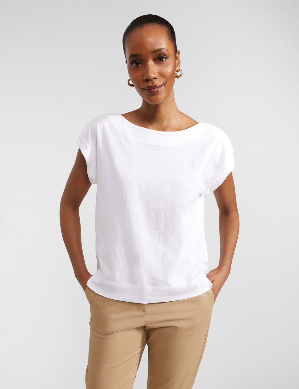 Cotton Slub Front Open Shirt