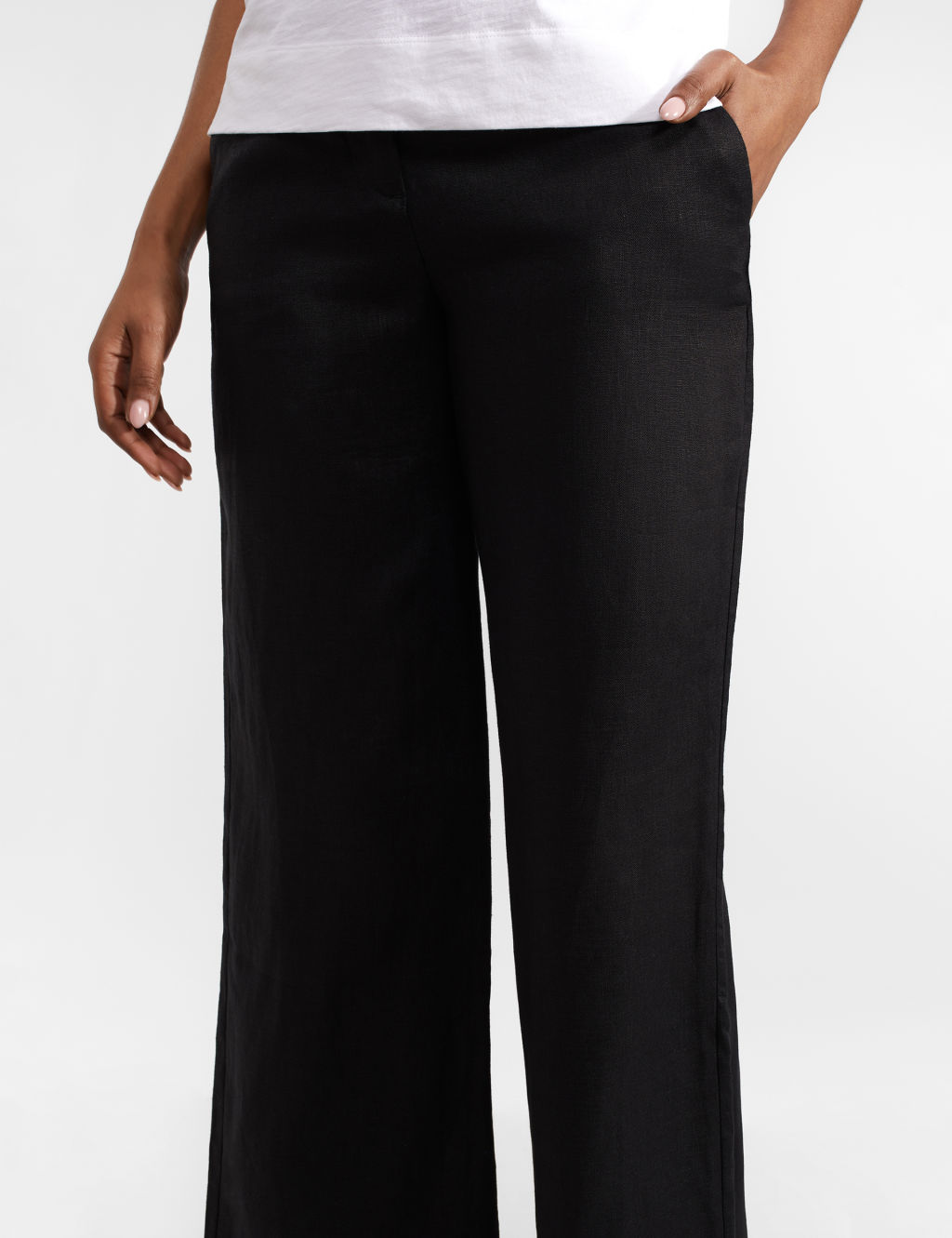 Pure Linen Straight Leg Trousers 5 of 6