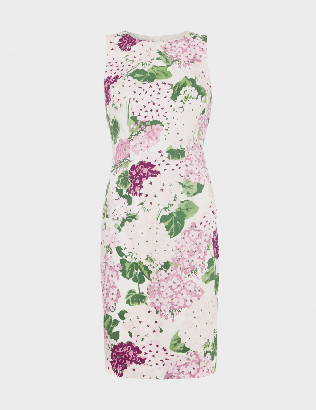 Cotton Rich Floral Knee Length Shift Dress 1 of 8