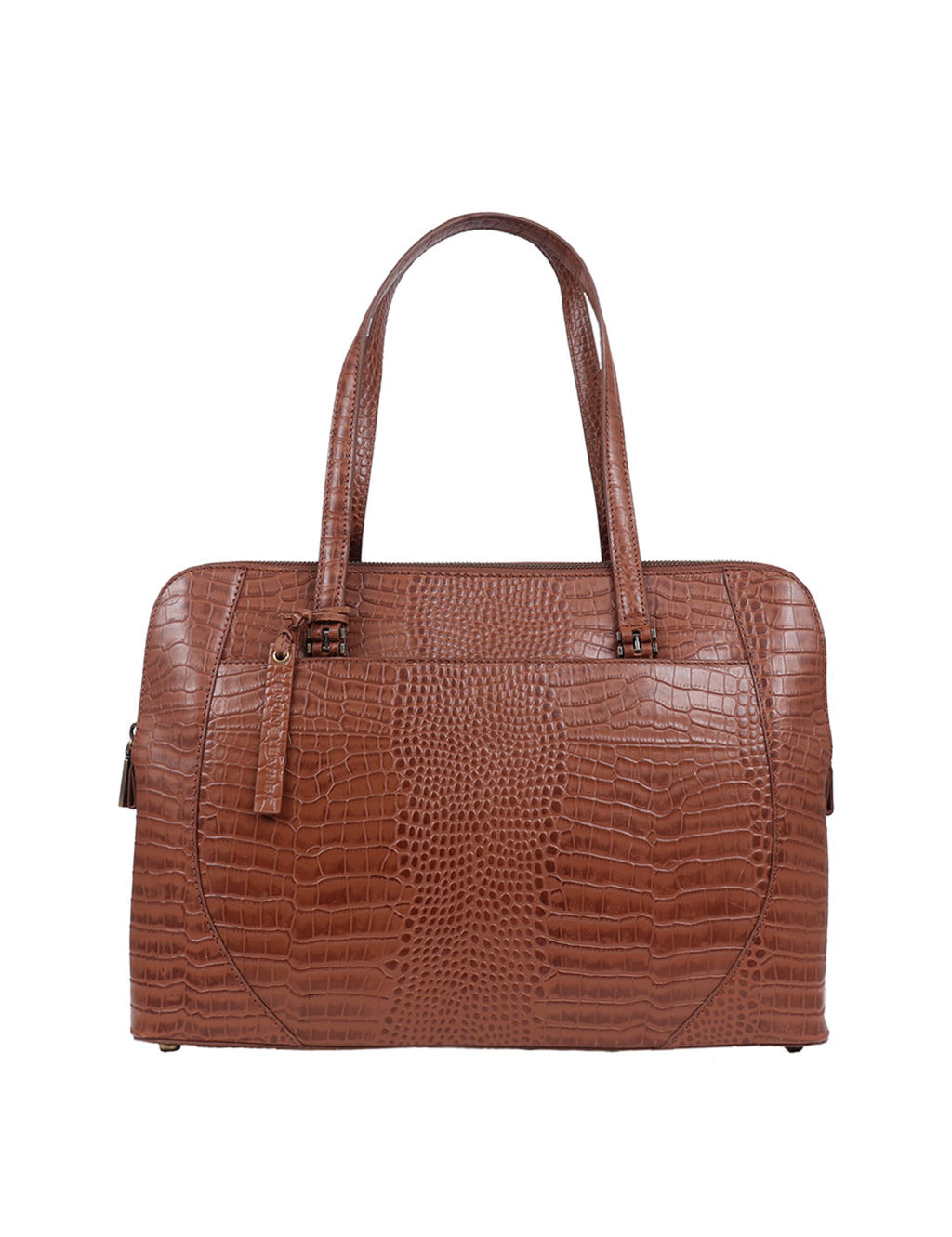 Leather Croc Effect Tote Bag