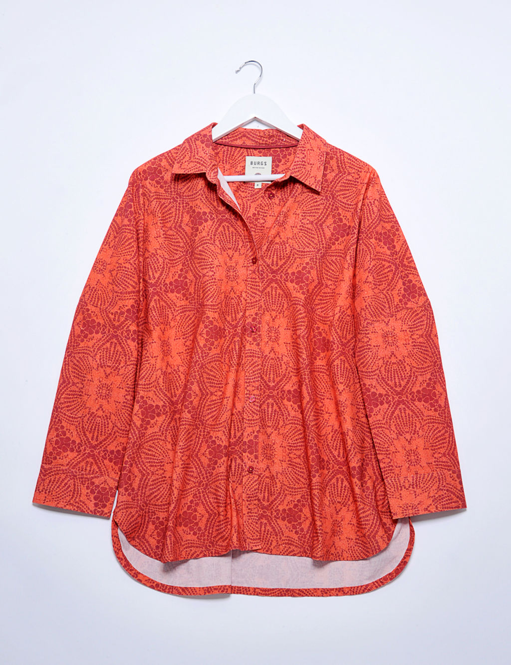 Pure Cotton Printed Collared Oversized Shirt 1 of 5