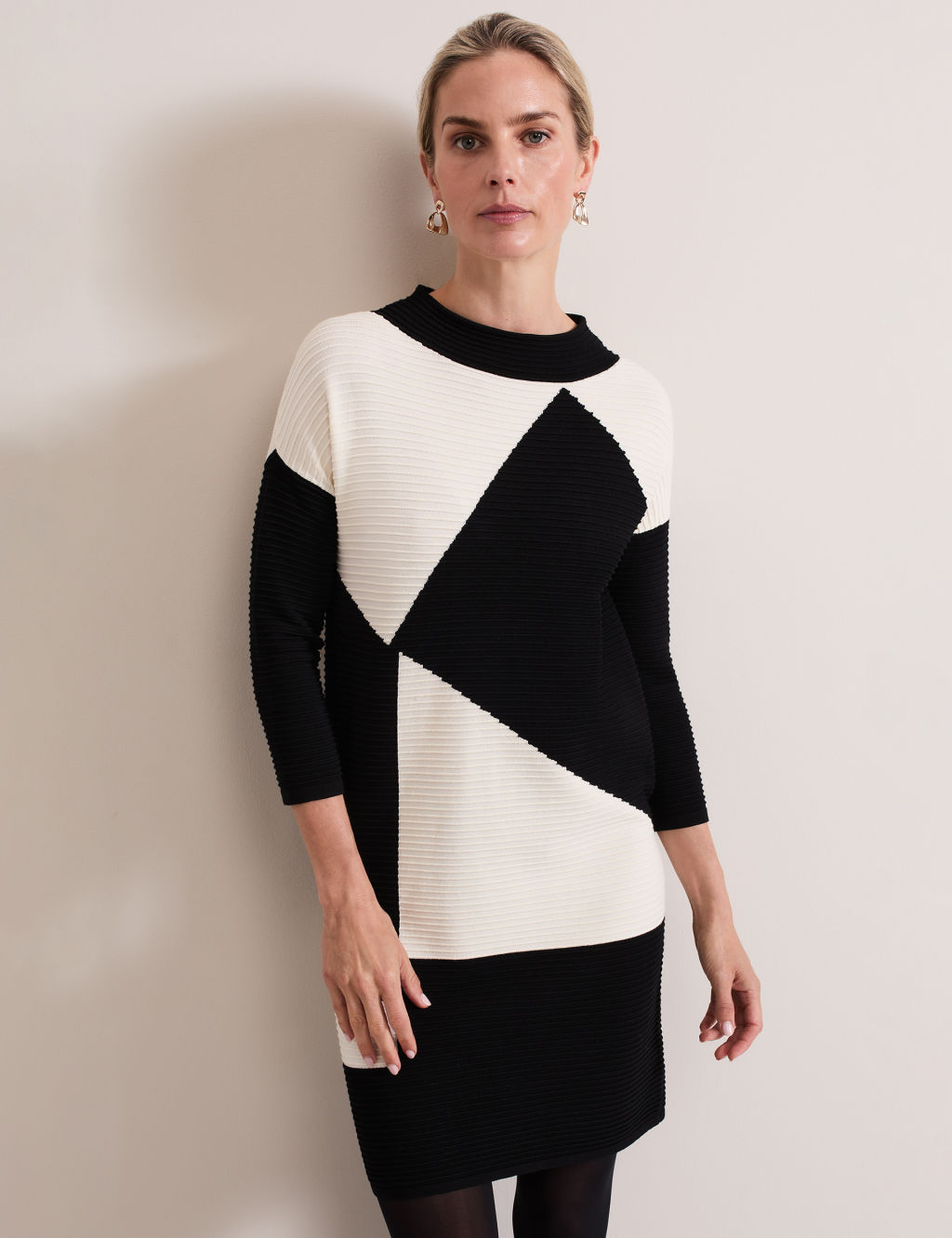 Colour Block Mini Shift Dress