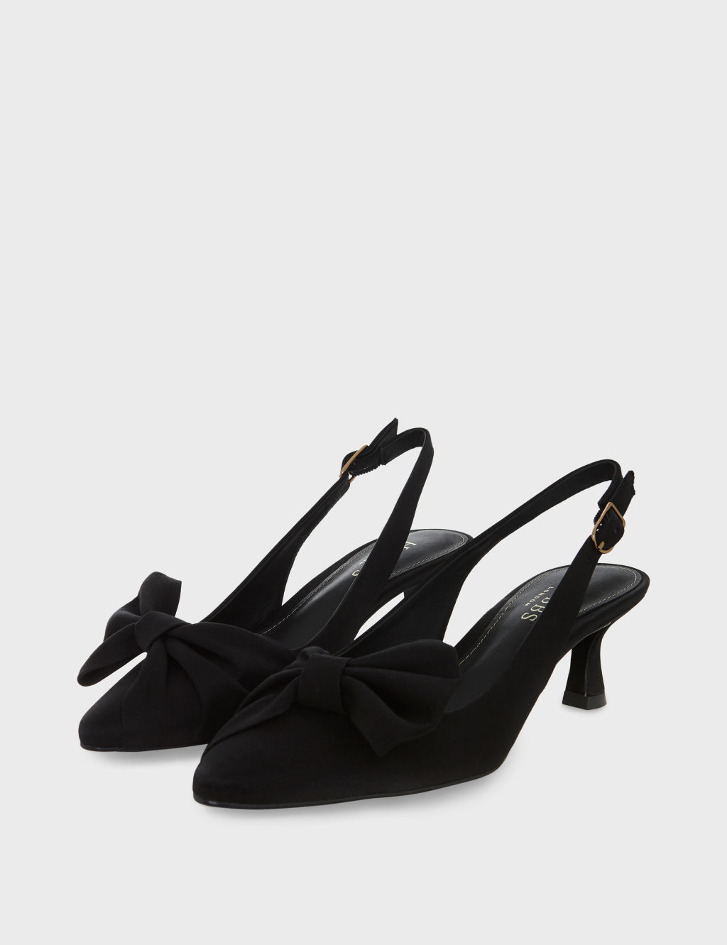 Suede Bow Kitten Heel Slingback Shoes 4 of 6