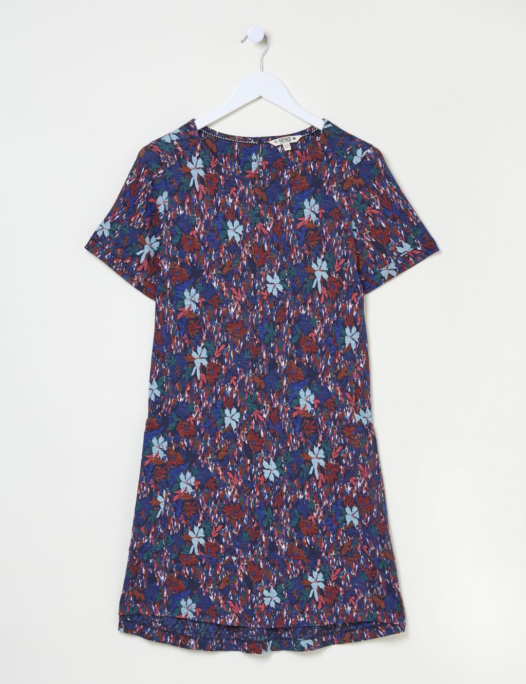 Cotton Rich Floral Knee Length Shift Dress