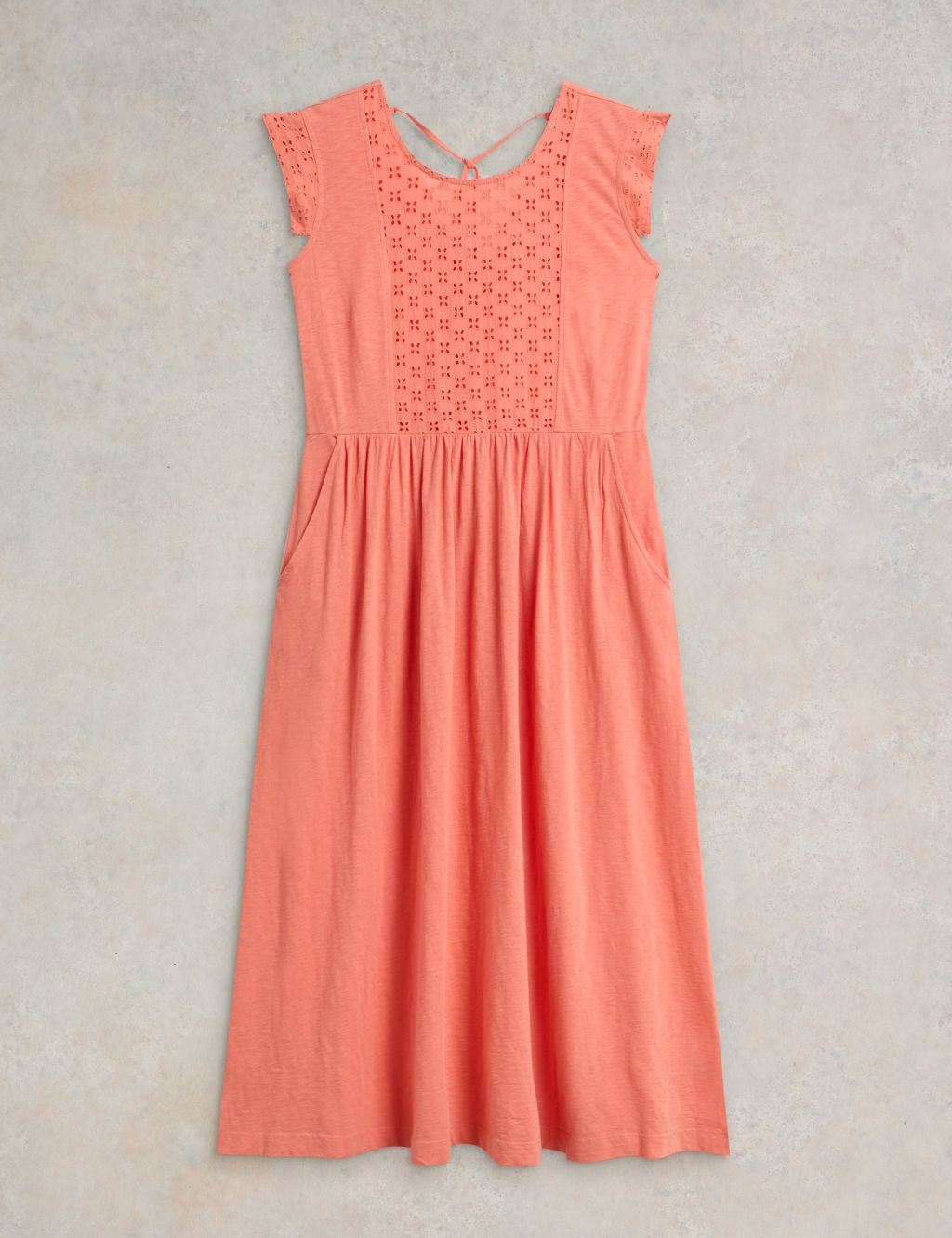 Jersey Broderie Midi Tea Dress 1 of 6