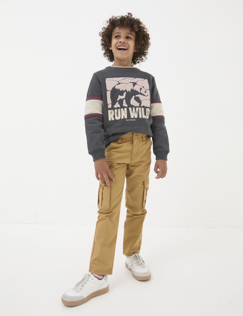 Pure Cotton Cargo Trousers (3-13 Yrs)