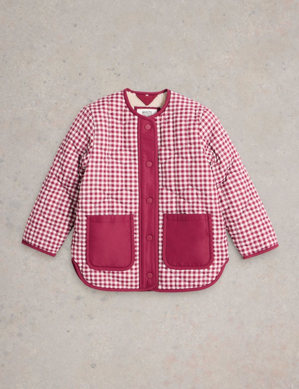 Checked Quilted Borg Lined Jacket (3-10 Yrs)