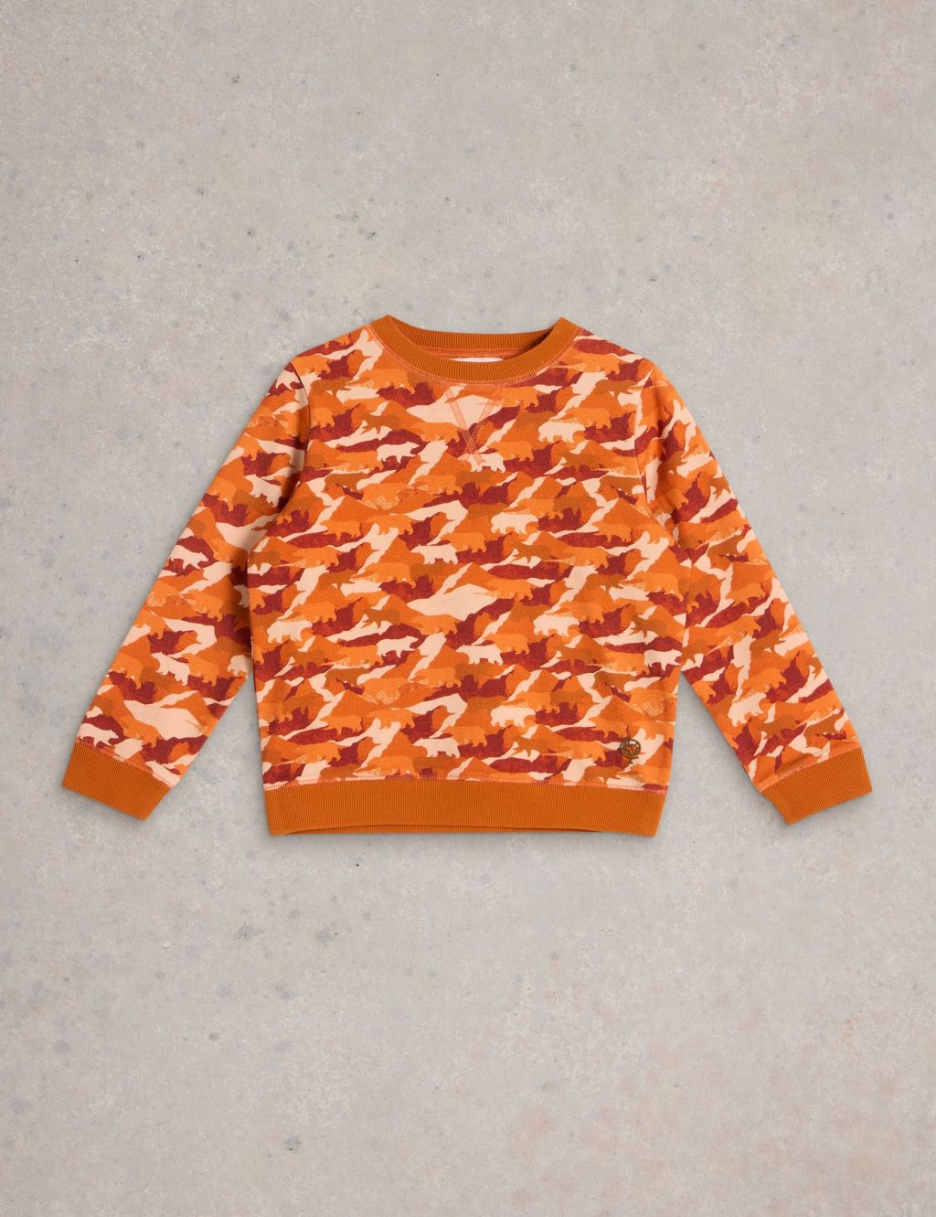 Pure Cotton Bear Camouflage Sweatshirt (3-10 Yrs)