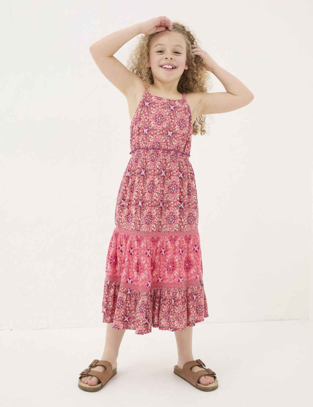 Cotton Rich Geometric Dress (3-13 Yrs)