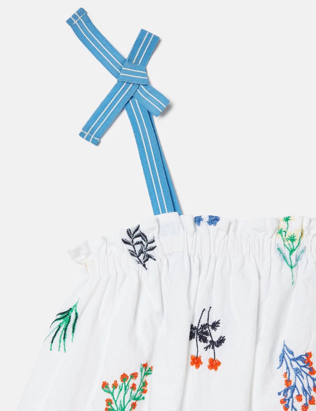 Pure Cotton Flower Embroidered Top (2-12 Yrs) | Joules | M&S