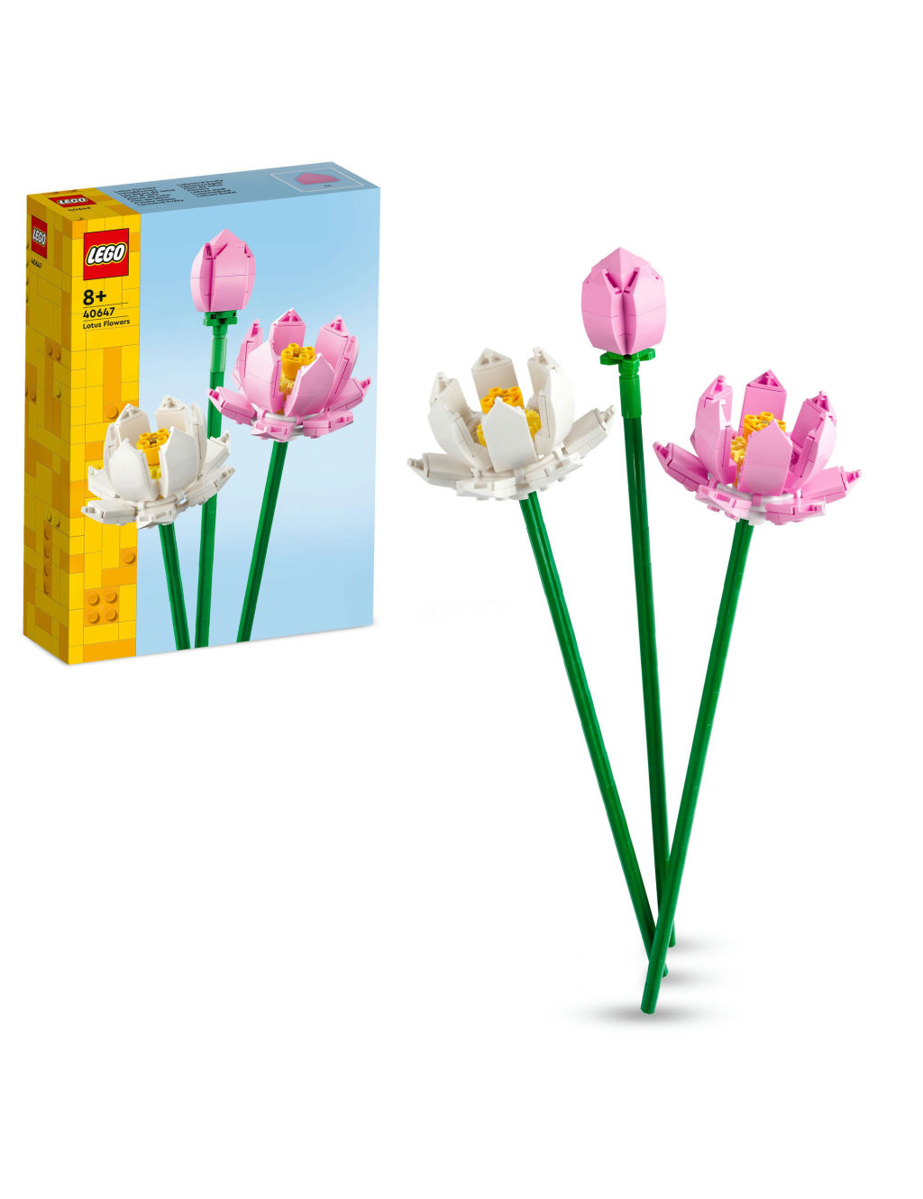 LEGO® Lotus Flowers Building Toy Set for Ages 40647 (8+ Yrs)