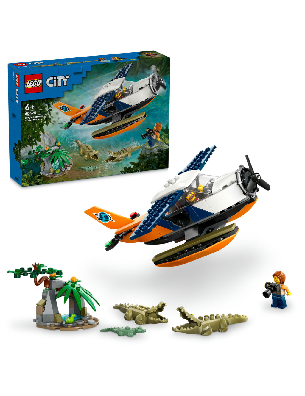 LEGO® City Jungle Explorer Water Plane Toy Set 60425 (6+ Yrs)