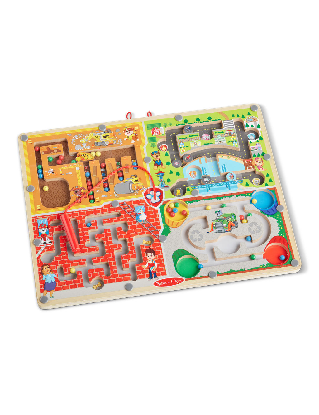 Melissa & Doug PAW Patrol Wooden 4-in-1 Magnetic Wand Maze Board - Kohl's