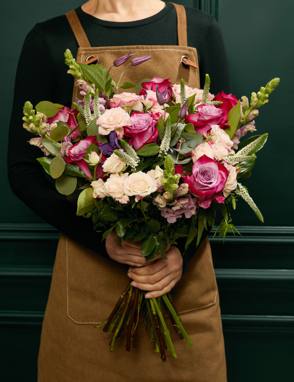 Roses, Clematis & Spray Rose Bouquet